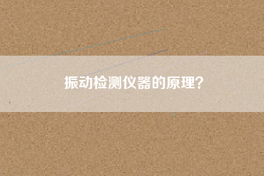 振動檢測儀器的原理？